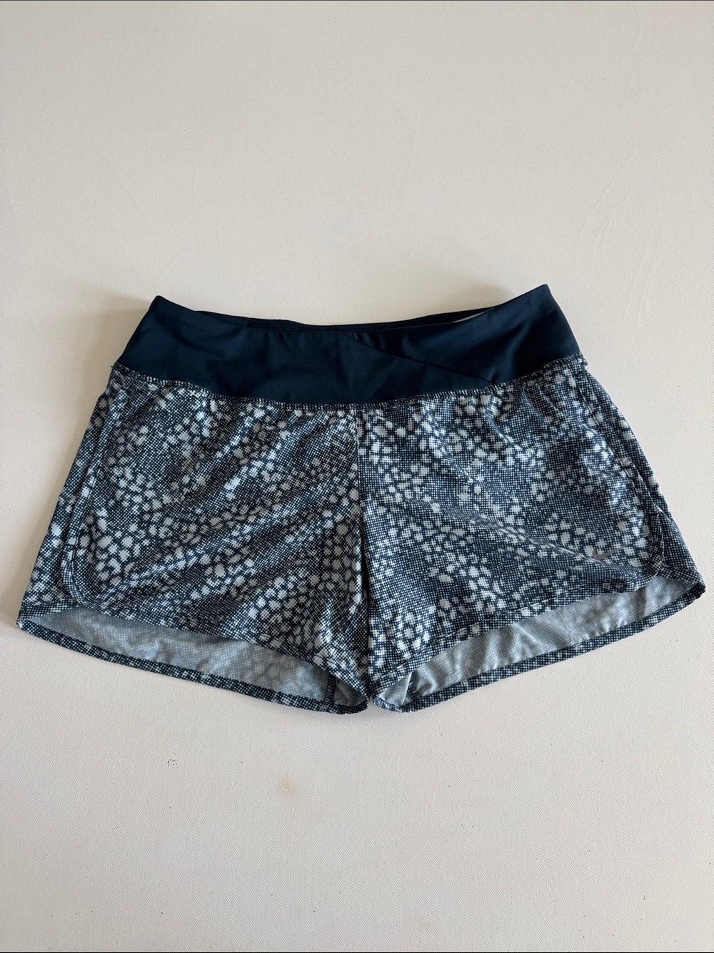Nike Black & Gray Patterned Women's Athletic Shorts